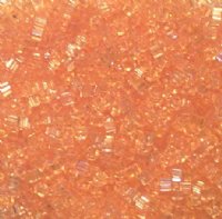 50g 2.6x2.6mm Transparent Orange Tiny Cubes